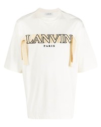 Lanvin Embroidered Cotton T Shirt