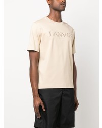 Lanvin Embroidered Logo Short Sleeve T Shirt