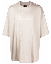 Rick Owens X Champion Fogachine Embroidered Crew T Shirt