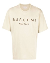 Buscemi Logo Embroidered Cotton T Shirt