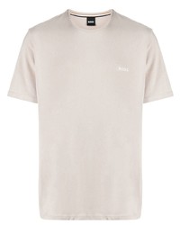 BOSS Logo Embroidered Cotton T Shirt