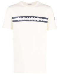 Moncler Logo Embroidered Crew Neck T Shirt