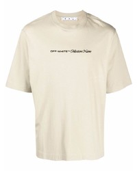 Off-White Logo Print Crew Neck T Shirt