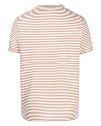 Michael Kors Michl Kors Logo Embroidered Stripe T Shirt