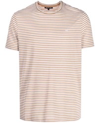 Michael Kors Michl Kors Logo Embroidered Stripe T Shirt