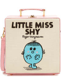 Olympia Le-Tan Little Miss Shy Embroidered Cotton Shoulder Bag