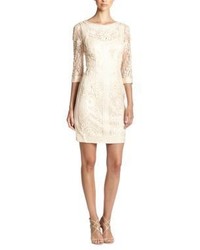 Sue Wong Embroidered Illusion Dress