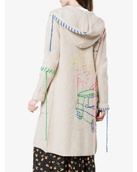 Mira Mikati Embroidered Hooded Long Cardigan