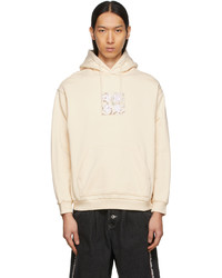 Li-Ning Off White Embroidered Graphic Hoodie