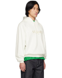 Sunnei White Embroidered Hoodie