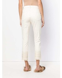 Tory Burch Lana Embroidered Cuff Jeans