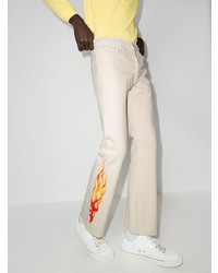GALLERY DEPT. Logan Flame Print Bootcut Jeans