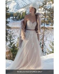 Willowby Geranium Less Lace Tulle Ballgown