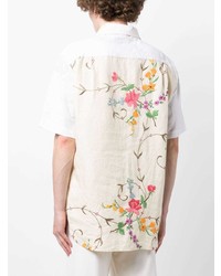 By Walid James Embroidered Linen Shirt