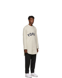 Y-3 Beige Yohji Letters Baseball Shirt