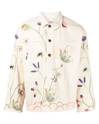 Bode Embroidered Button Front Shirt