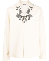 Nanushka Embroidered Design Long Sleeve Shirt