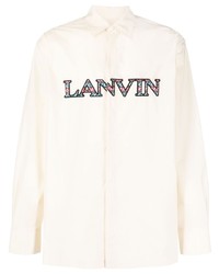Lanvin Embroidered Logo Long Sleeved Shirt