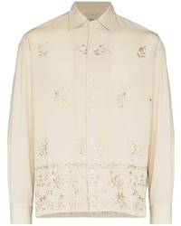 Bode Floral Embroidered Long Sleeve Shirt