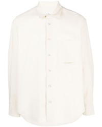 Solid Homme Logo Embroidered Cotton Shirt
