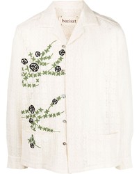 Baziszt Tree Motif Long Sleeve Shirt