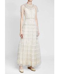 RED Valentino Embroidered Lace Maxi Dress