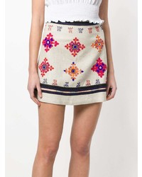 Wandering Bead Embroidered Mini Skirt