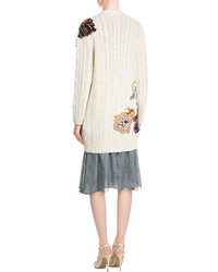 Valentino Cashmere Wool Embroidered Cardigan