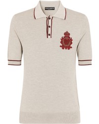 Dolce & Gabbana Crest Embroidered Polo Shirt