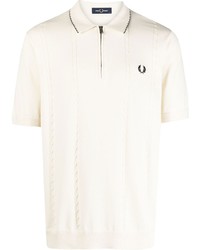 Fred Perry Logo Embroidered Knitted Polo Shirt