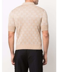 Gucci Metallic Interlocking G Embroidered Polo Shirt