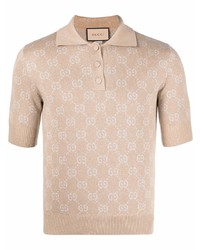 Gucci Metallic Interlocking G Embroidered Polo Shirt