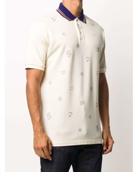 Gucci Symbols Embroidery Polo Shirt