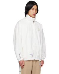 AAPE BY A BATHING APE White Embroidered Jacket