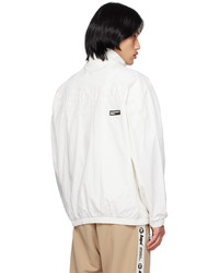 AAPE BY A BATHING APE White Embroidered Jacket