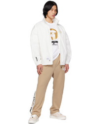 AAPE BY A BATHING APE White Embroidered Jacket