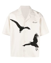 ROUGH. Eagle Embroidered Short Sleeve Shirt