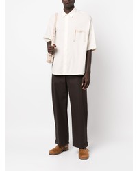 Jacquemus Embroidered Logo Short Sleeve Shirt