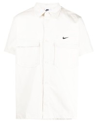 Nike Logo Embroidered Cotton Shirt
