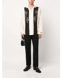 DSQUARED2 Embroidered Silk Bowling Shirt