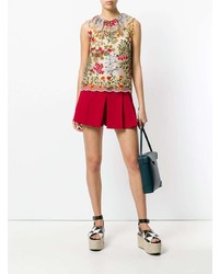 RED Valentino Embroidered Sleeveless Top