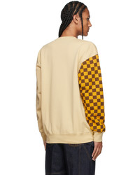 JW Anderson Yellow Check Colorblock Sweatshirt