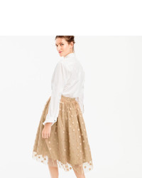 J.Crew Collection Embroidered Dot Tulle Skirt