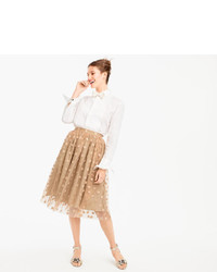 J.Crew Collection Embroidered Dot Tulle Skirt