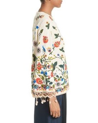 Alice + Olivia Lenora Embroidered Bell Sleeve Tunic