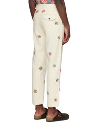 Bode Off White Dauber Trousers