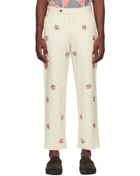 Bode Off White Dauber Trousers