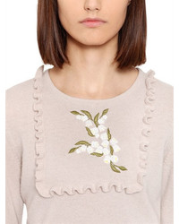 Blugirl Embroidered Wool Blend Sweater