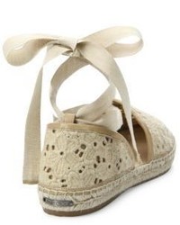 Jimmy Choo Dolphin Lace Up Espadrille Flats