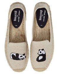 Soludos Panda Embroidered Platform Espadrille